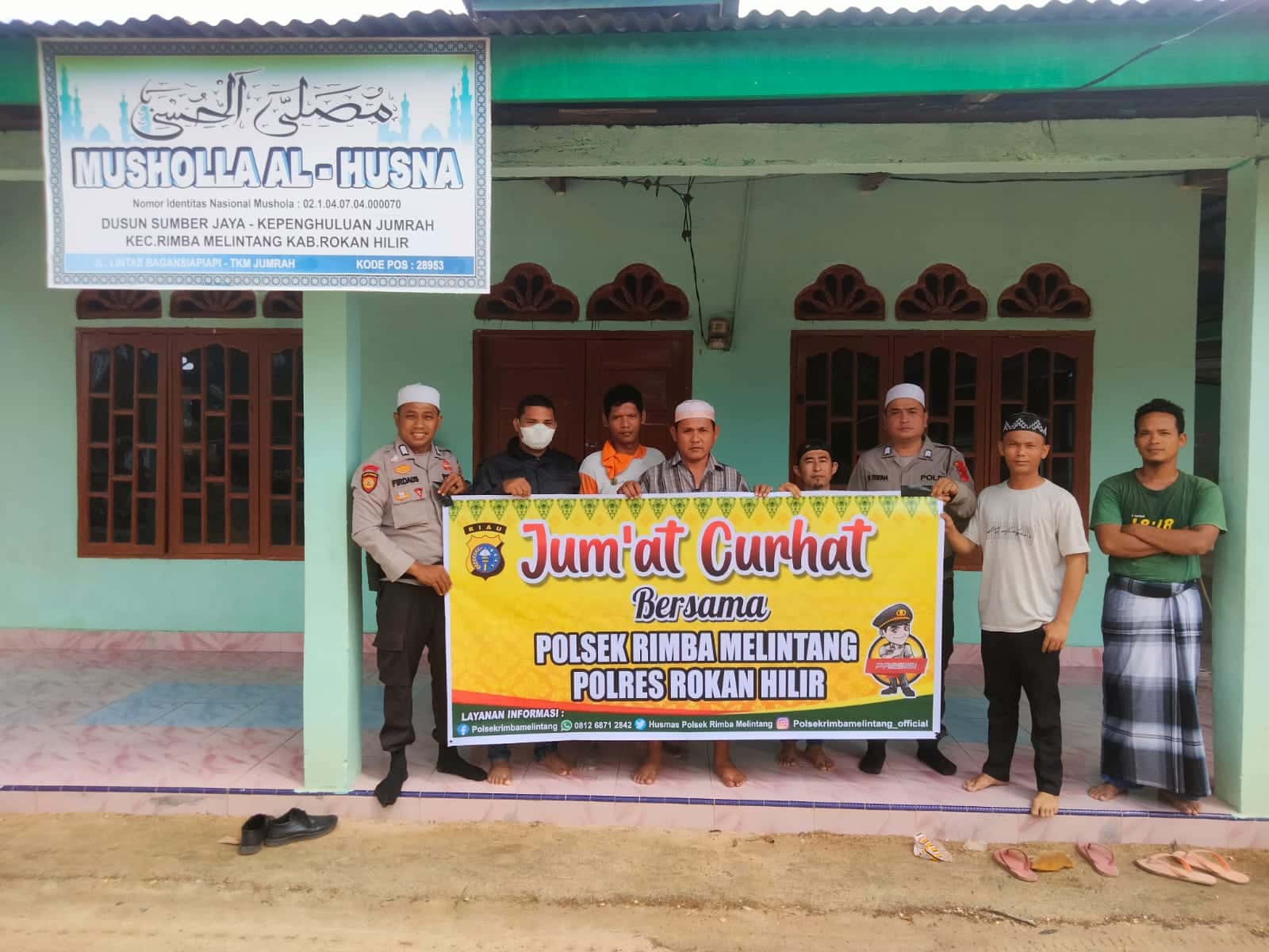 Sambangi Musholla Al-husna, Bhabinkamtibmas Polsek Rimba Melintang Berikan Himbauan Kamtibmas Sambangi Musholla Al-husna, Bhabinkamtibmas Polsek Rimba Melintang Berikan Himbauan Kamtibmas