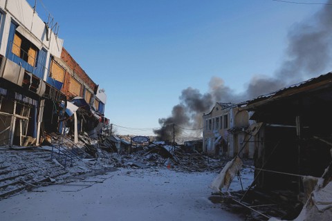 Foto: Pertempuran di Bakhmut, Ukraina, Terjadi saat 'Gencatan Senjata Natal'